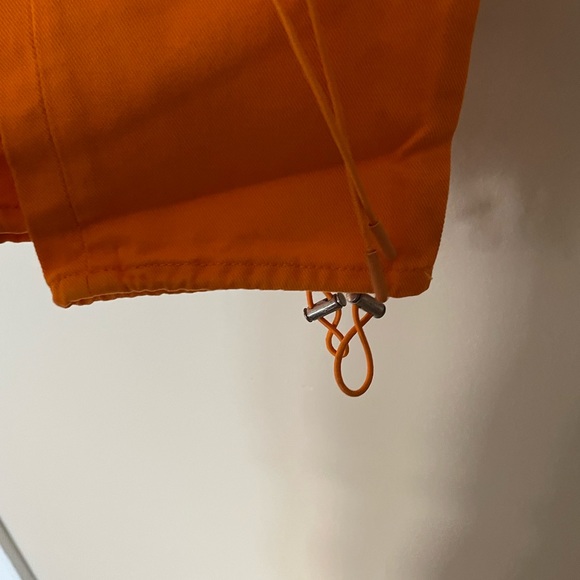 Zara orange jeans with drawstring at ankle. - Picture 2 of 3